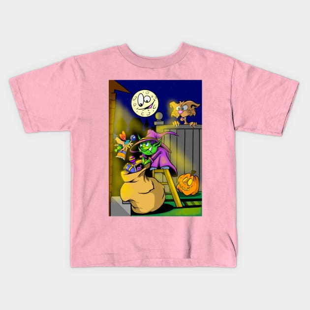 Funny A WITCHY GOBLINS HALLOWS EVE T-shirt Mug Coffee Mug Stickers Kids T-Shirt by Gorby Guttz